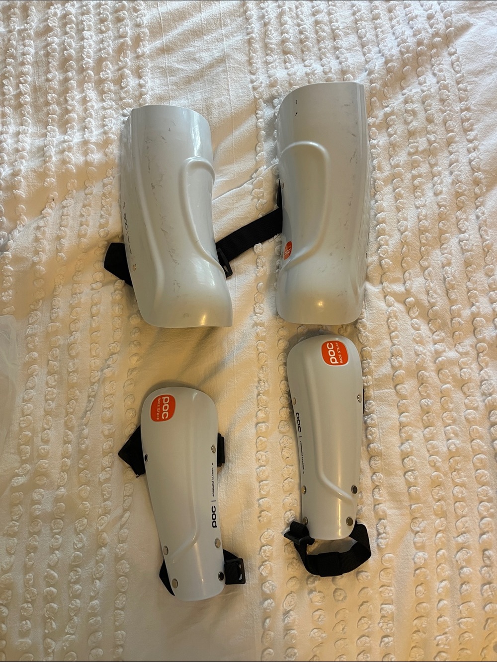 POC White ski racing Guards -